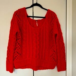 Free Peoplee cable knit sweater.